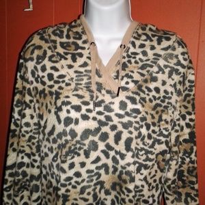 BROWN & BEIGE LEOPARD TOP